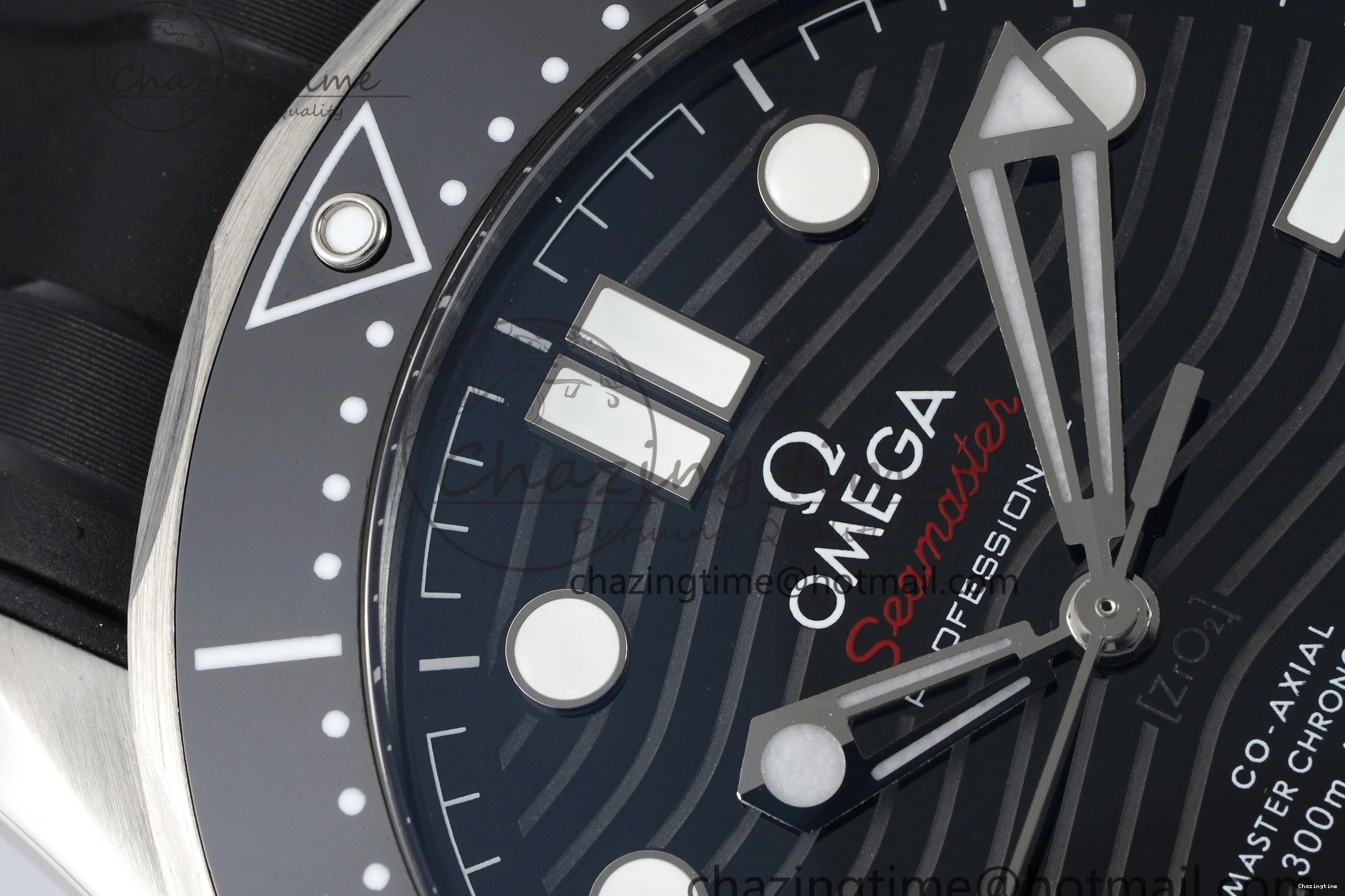 0314 Seamaster Diver 300M ZF 1:1 Best Edition Black Ceramic Black Dial on Black Rubber Strap A EasyMatch 7821